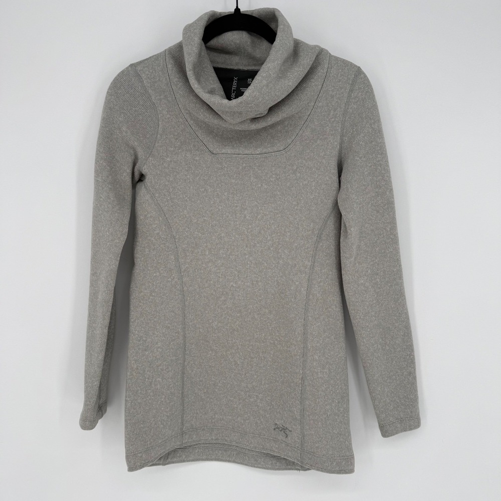 ARC'TERYX‎ DESIRA TUNIC COWL NECK FLEECE SWEATER HEATHER GREY XS